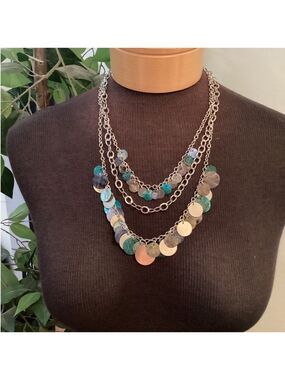 Fashion Bug costume jewelry 3 layer necklace claw closure and extender